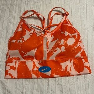 Orange Nike Sports Bra